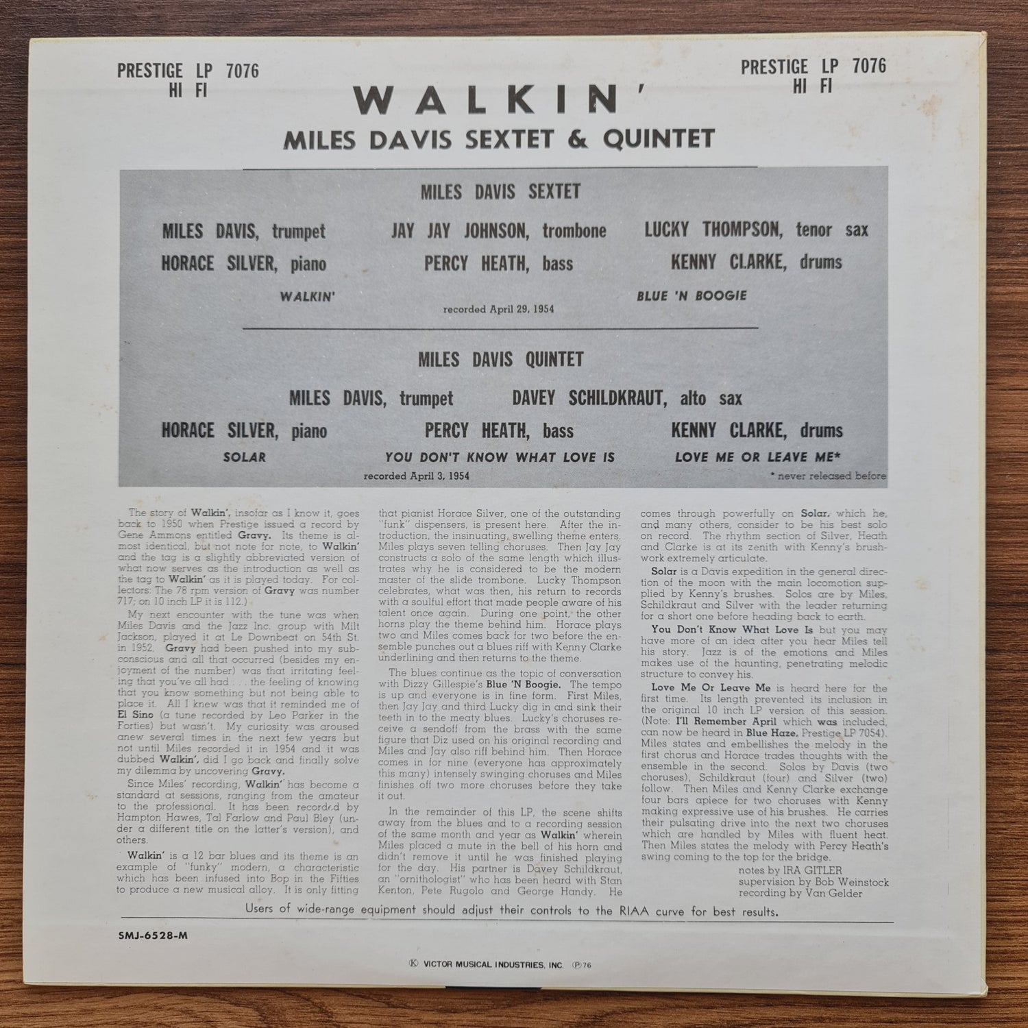 Miles Davis All Stars - Walkin' Japan Vinyl