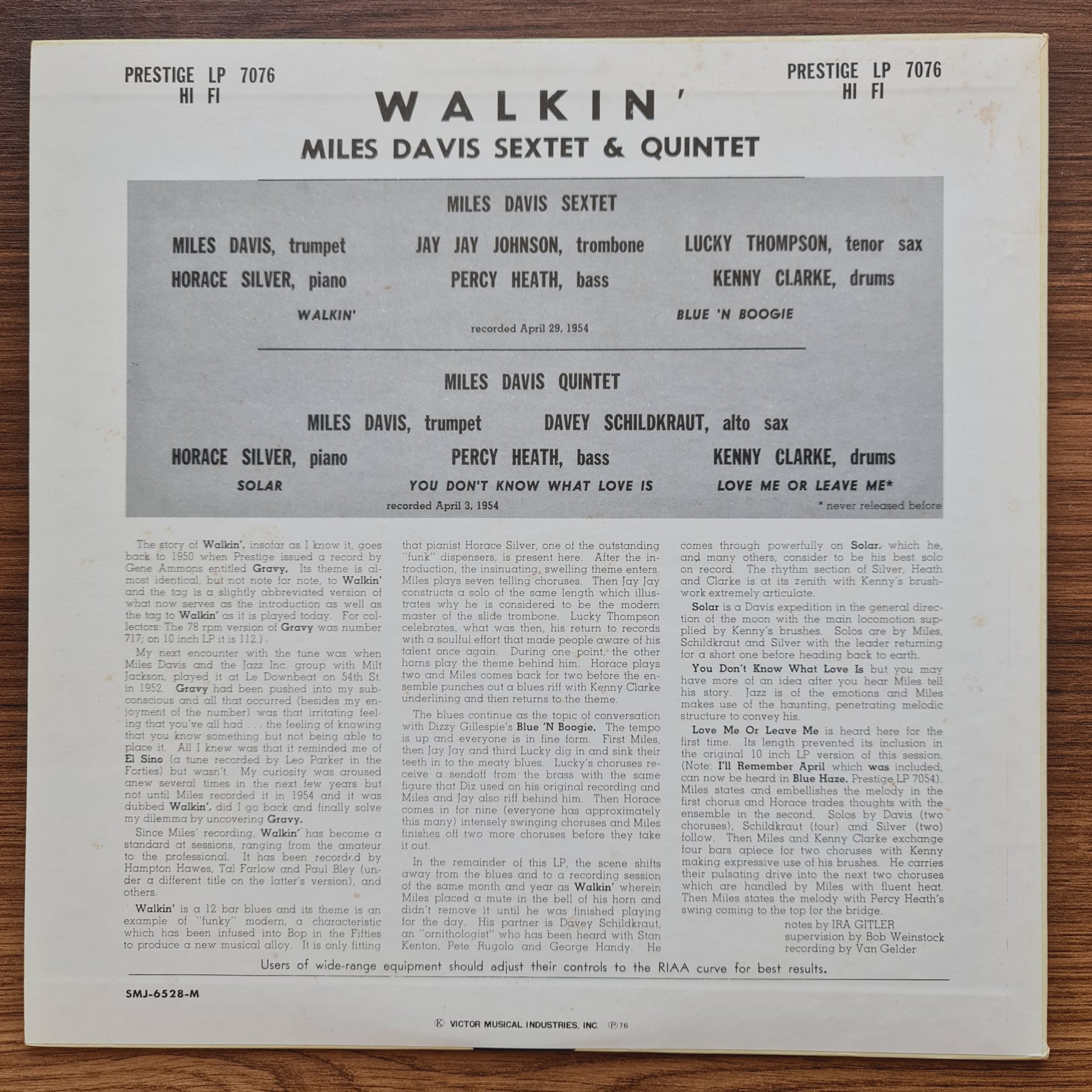 Miles Davis All Stars - Walkin' Japan Vinyl