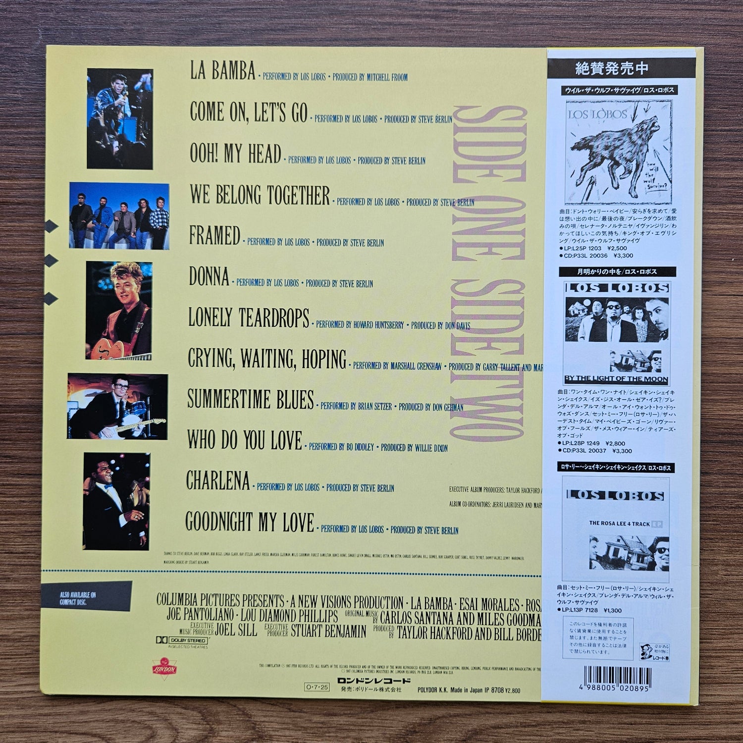 La Bamba Original Motion Picture Soundtrack 33'lük LP PLAK Japan Vinyl
