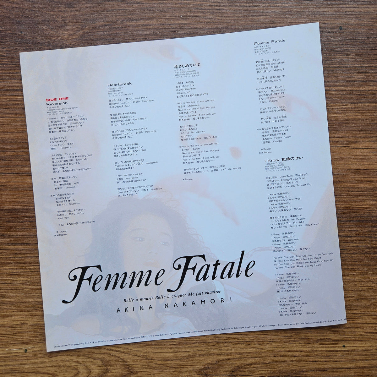 Akina Nakamori – Femme Fatale 33'lük LP PLAK Japan Vinyl