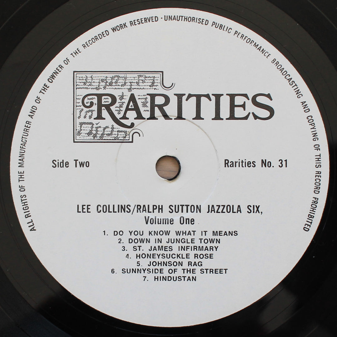Lee Collins – Ralph Sutton Jazzola Six Vol.1 İmzalı Plak Japan Vinyl