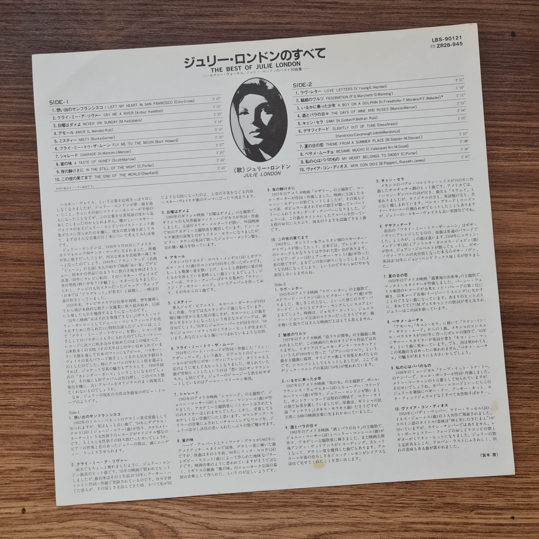 Julie London – The Best Of Japan Vinyl