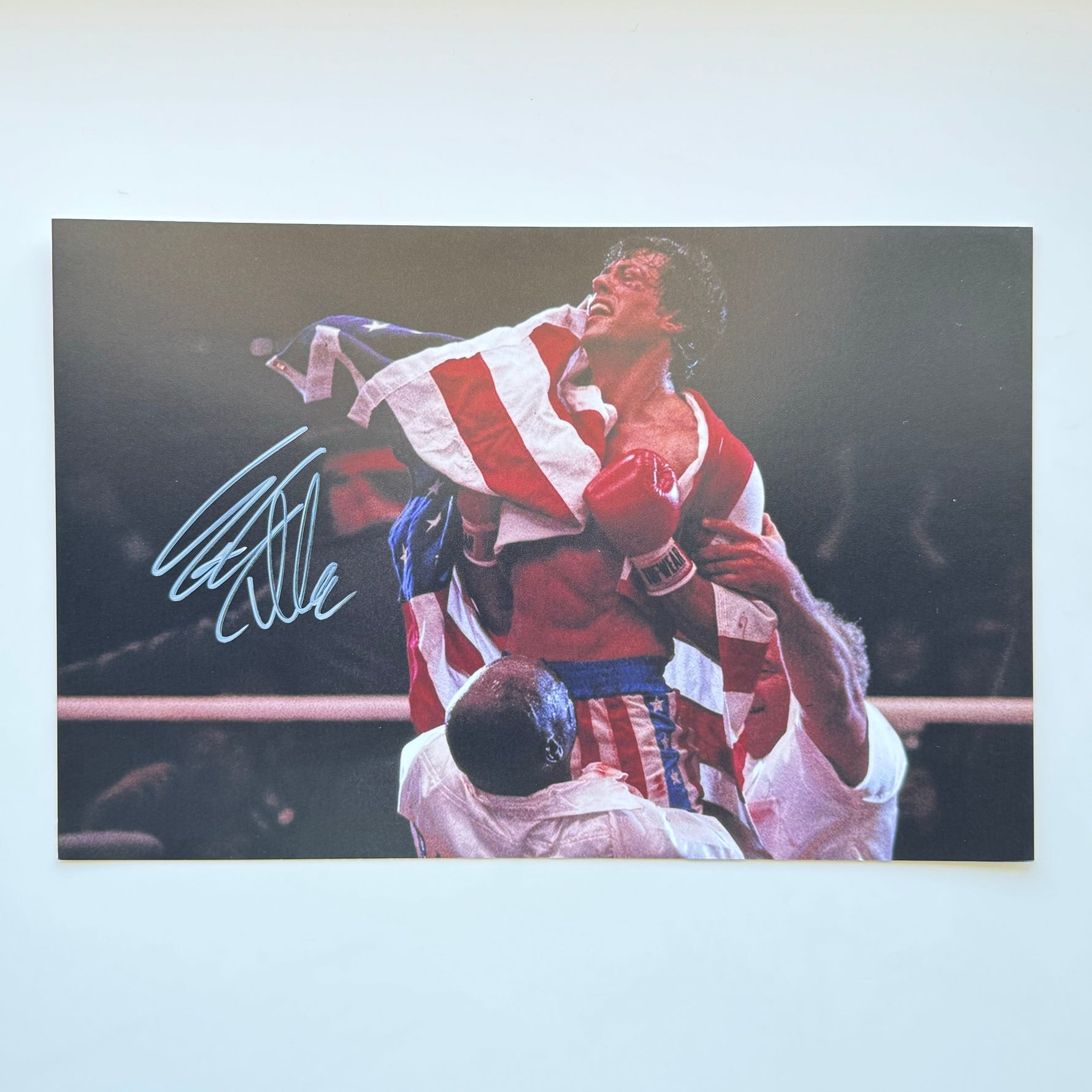 Sylvester Stallone Rocky 20x30 cm Boyutunda El İmzalı Fotoğraf (Ömür Boyu COA) Japan Vinyl