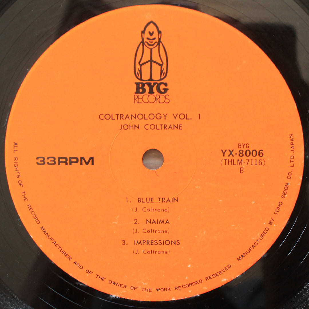John Coltrane - Coltranology Vol. 1 33'lük LP PLAK Japan Vinyl