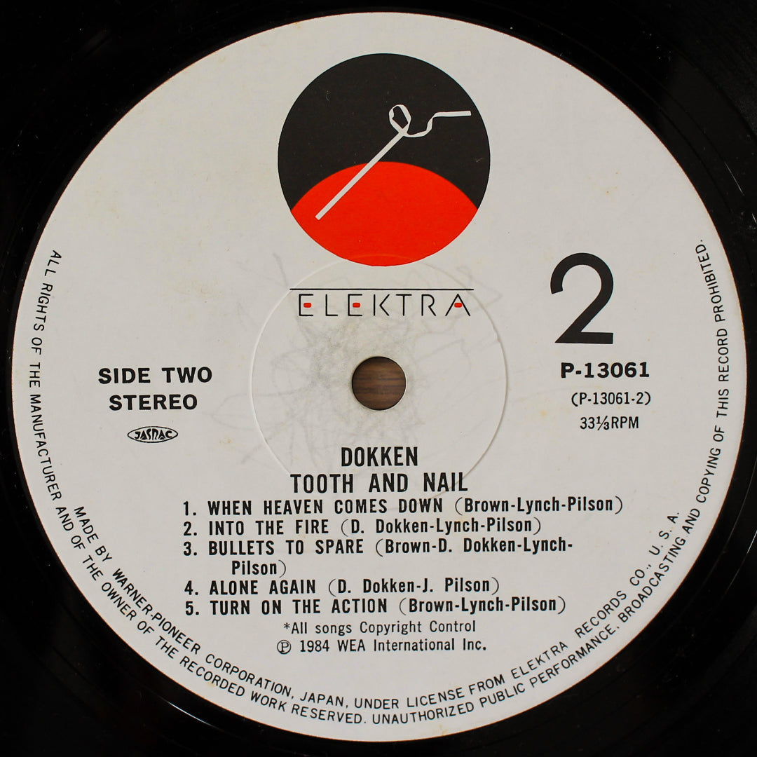 Dokken - Tooth And Nail 33'lük LP PLAK Japan Vinyl
