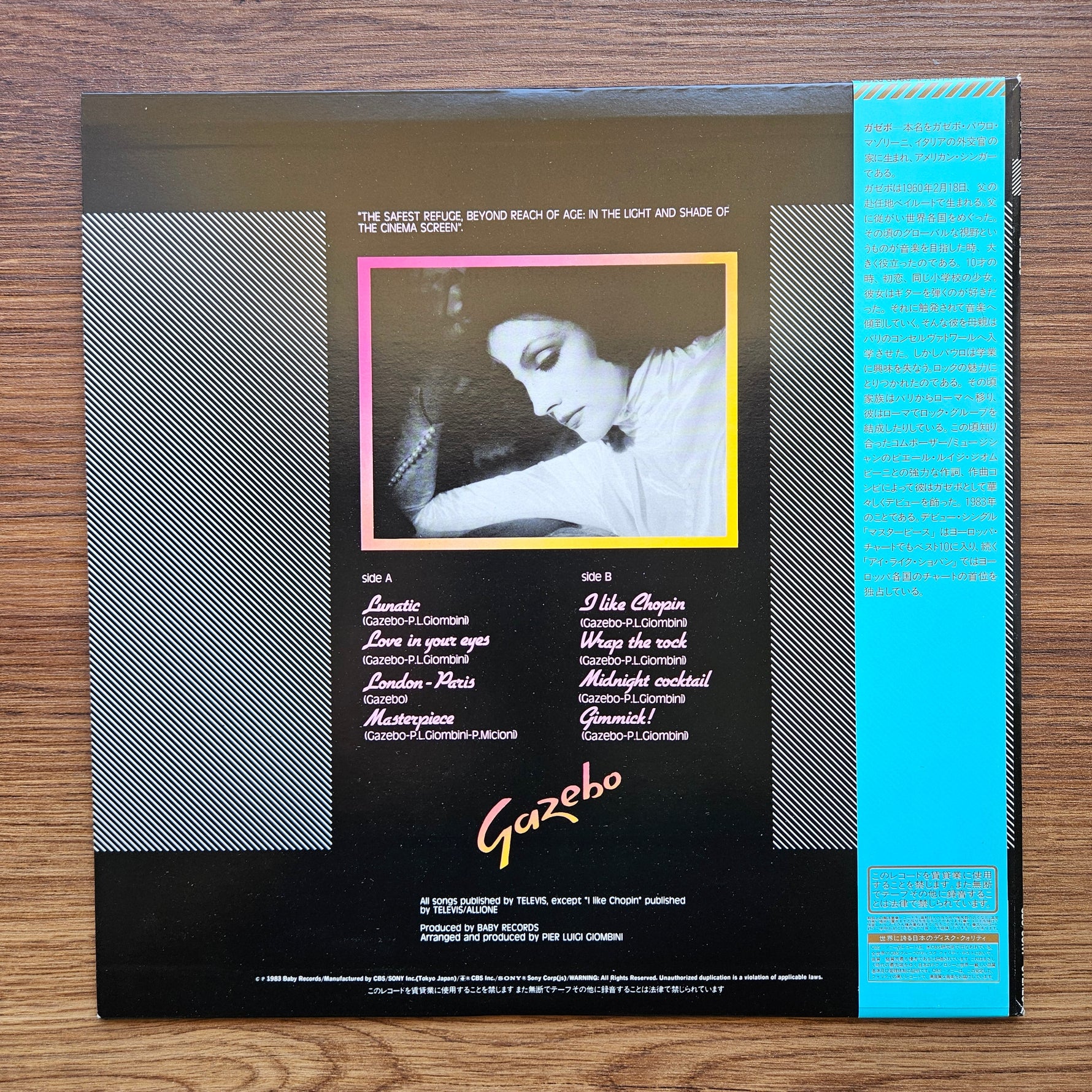 Gazebo – Gazebo 33'lük LP PLAK Japan Vinyl