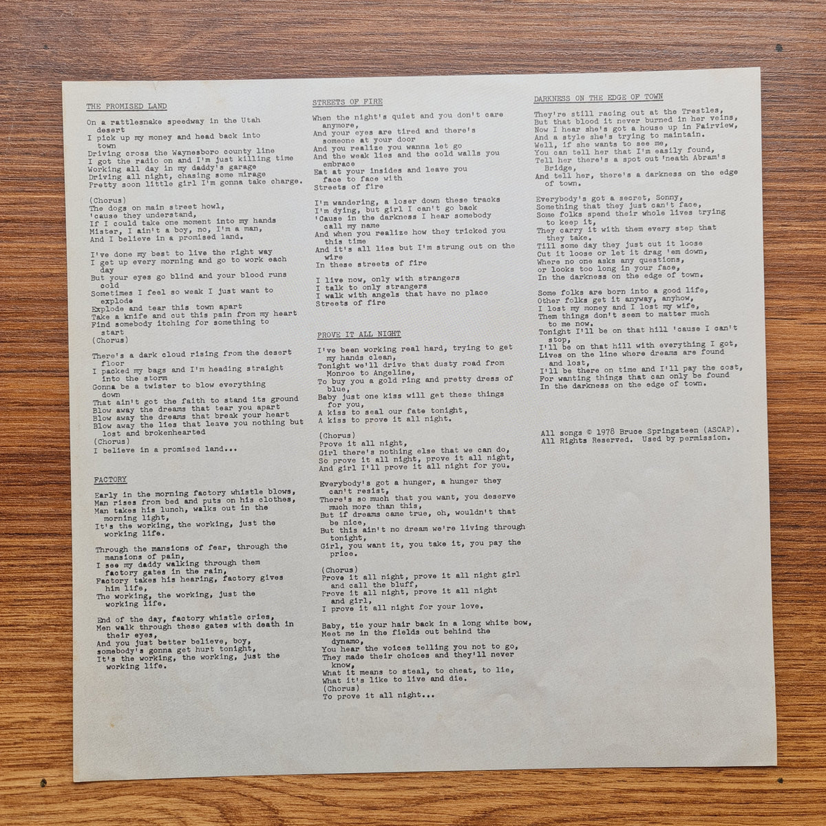 Bruce Springsteen – Darkness On The Edge Of Town 33'lük LP PLAK Japan Vinyl