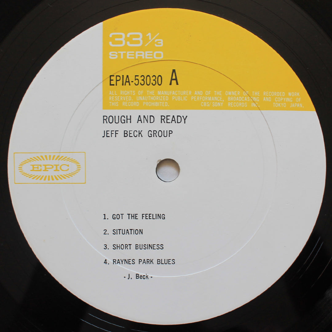 Jeff Beck Group - Rough And Ready 33'lük LP PLAK Japan Vinyl