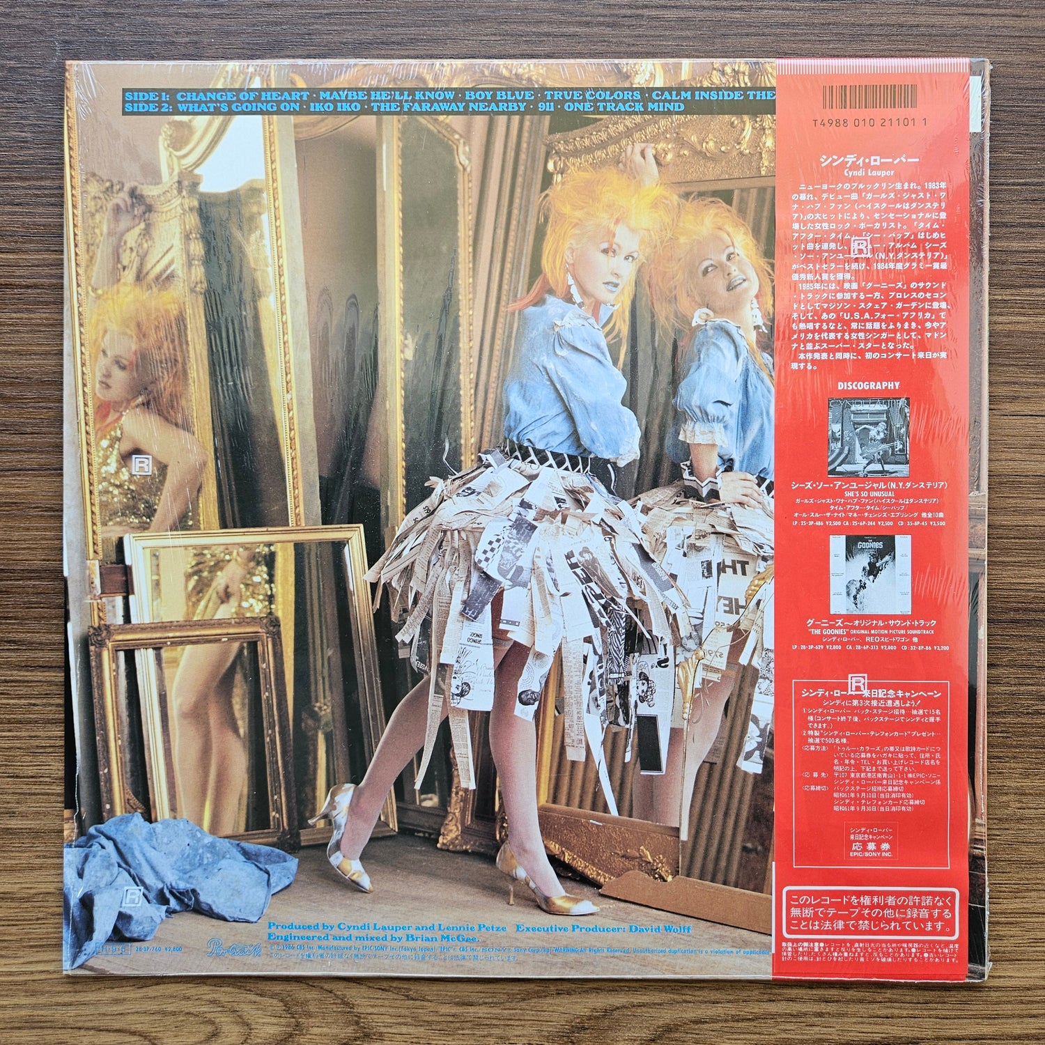 Cyndi Lauper – True Colors 33'lük LP PLAK Japan Vinyl