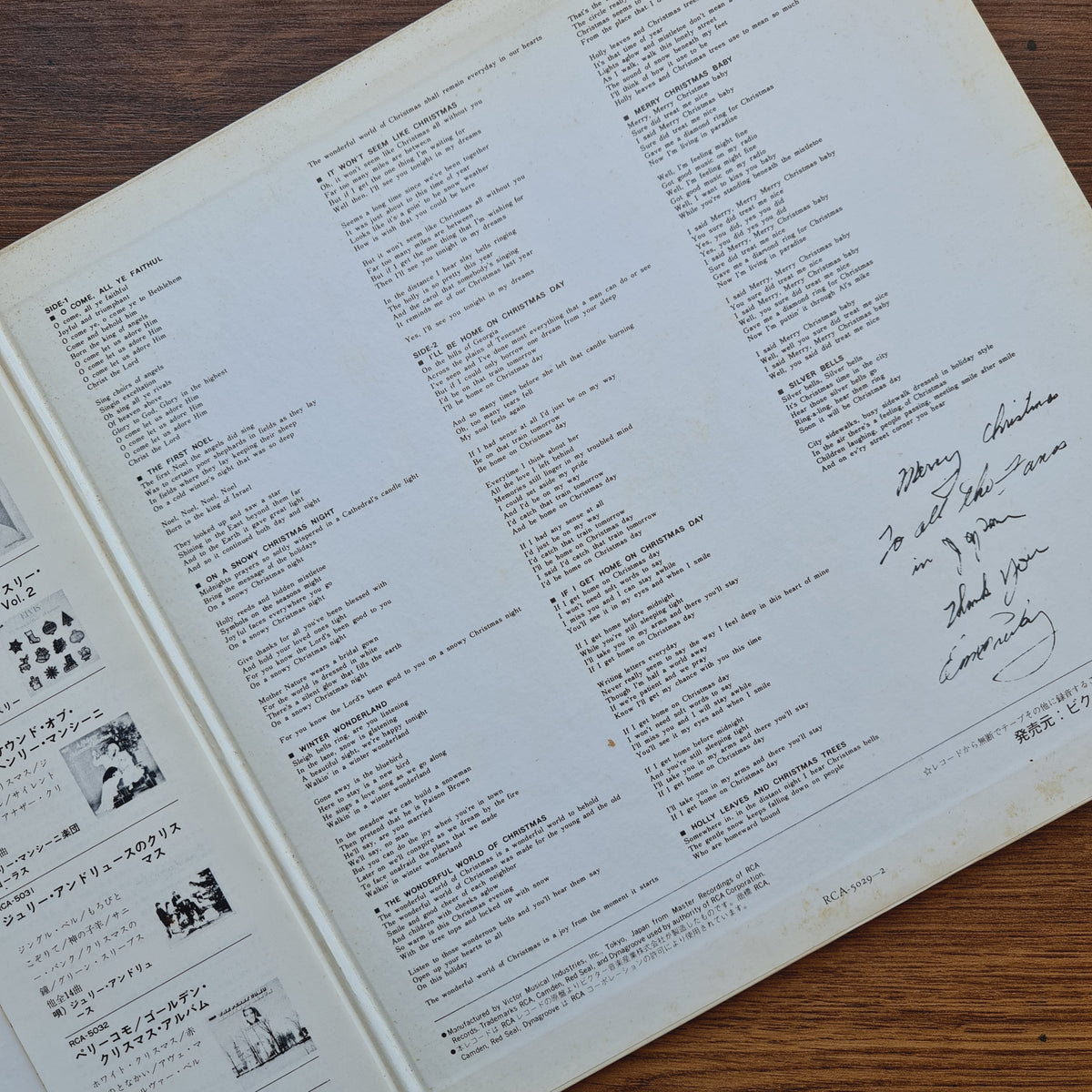 Elvis Presley – Elvis Sings The Wonderful World Of Christmas Japan Vinyl