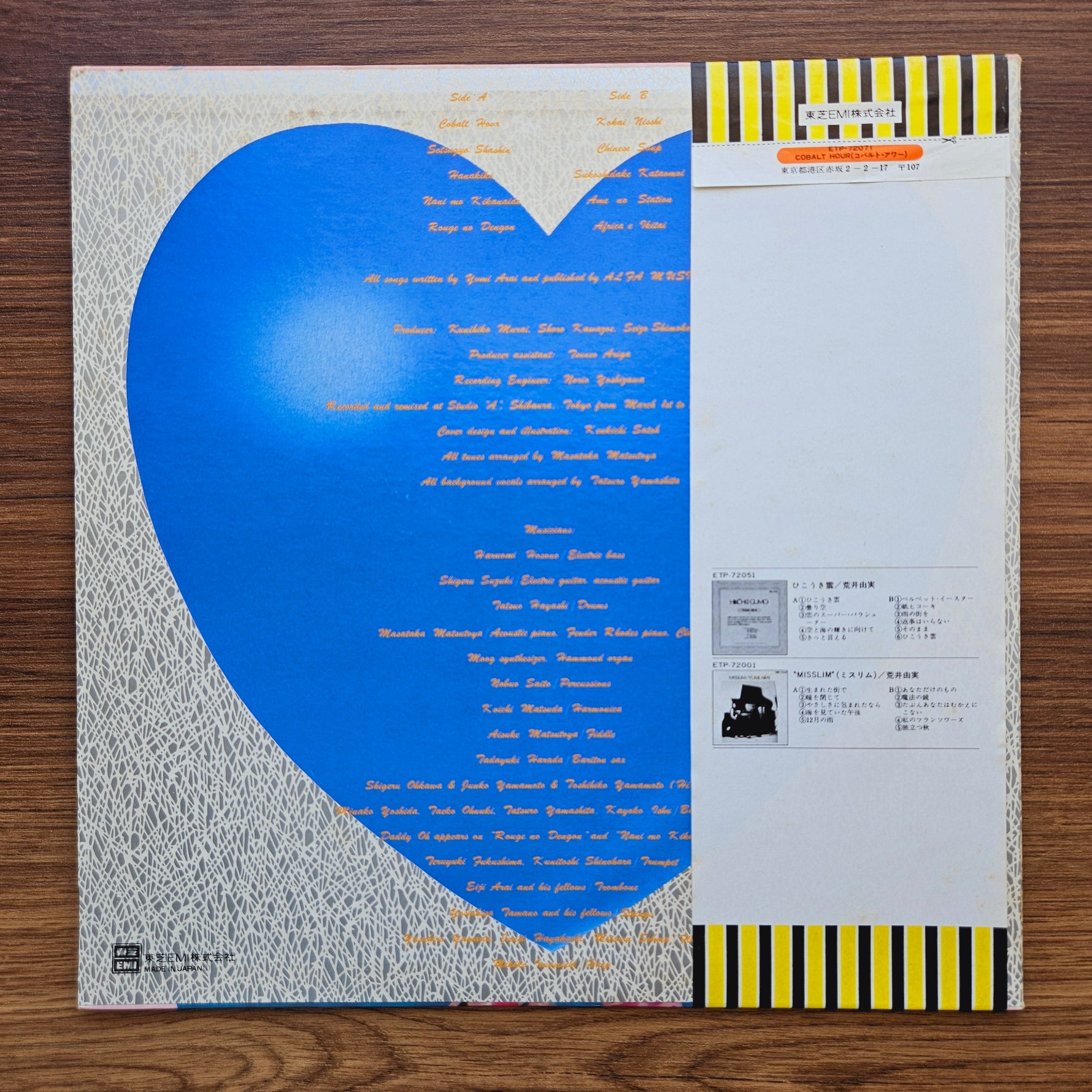 Yumi Arai – Cobalt Hour 33'lük LP PLAK Japan Vinyl