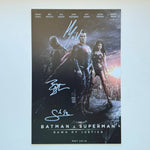 Henry Cavill, Gal Gadot & Ben Affleck 20x30 cm El İmzalı Fotoğraf(Ömür Boyu COA) Japan Vinyl