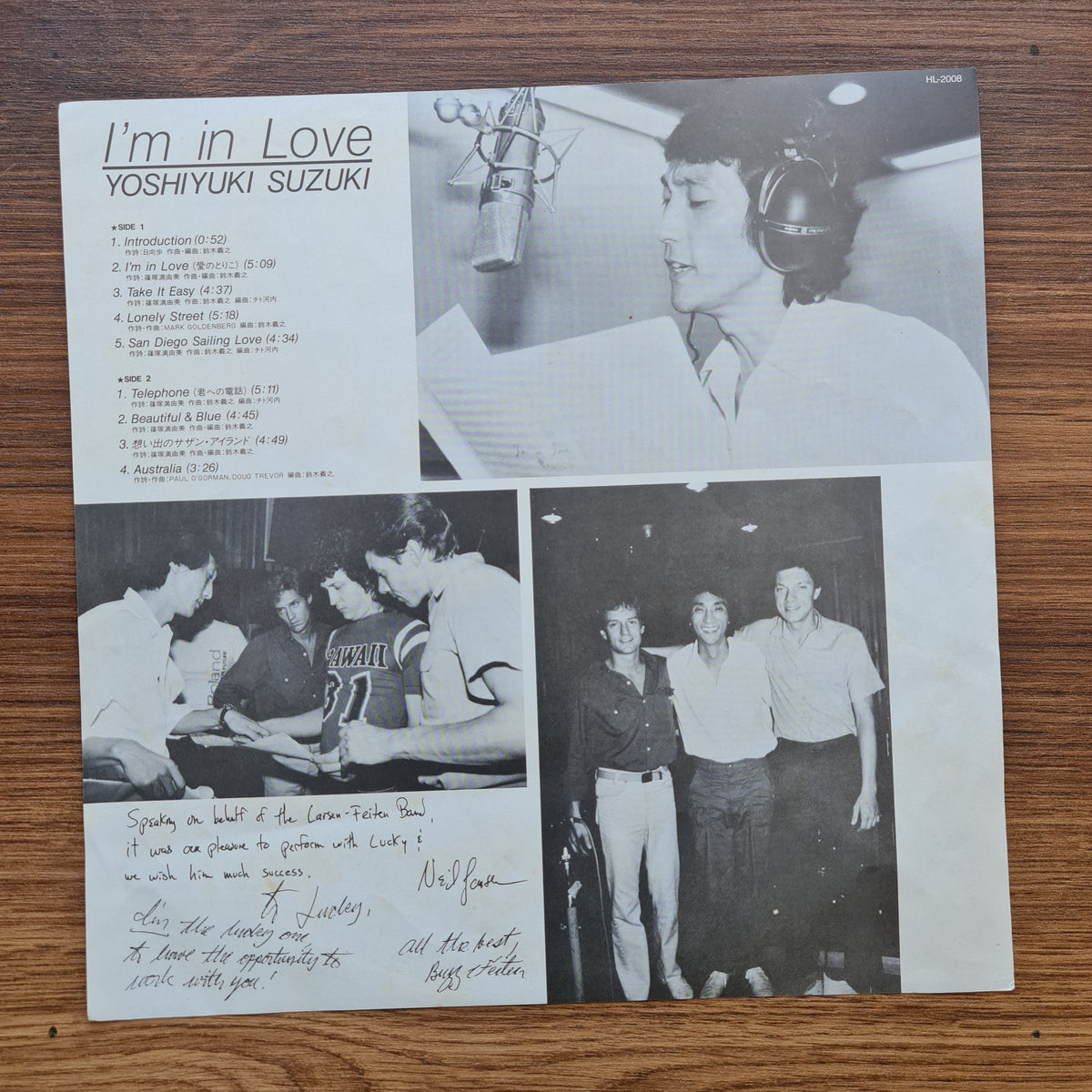 Yoshiyuki Suzuki – I'm In Love 33'lük LP PLAK Japan Vinyl