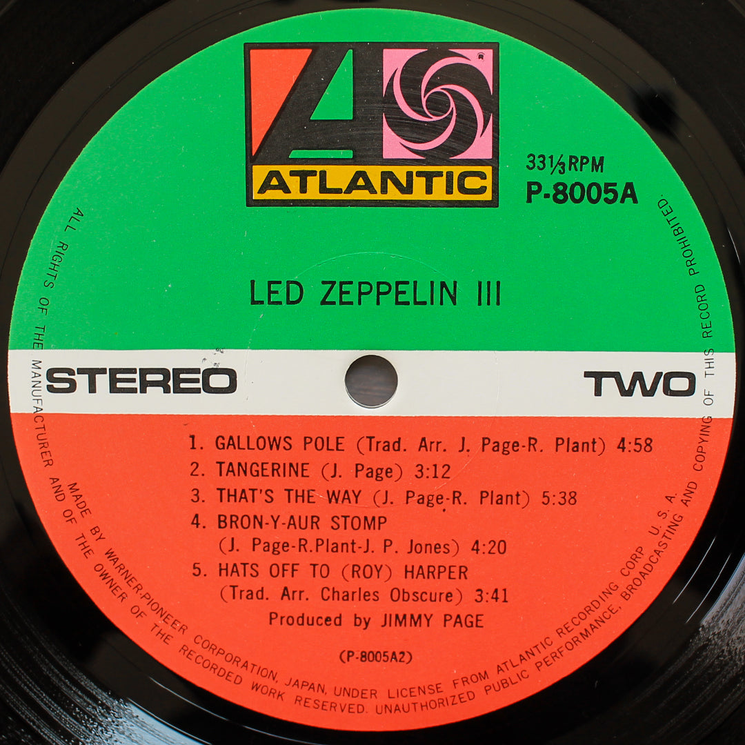 Led Zeppelin III Japan Vinyl
