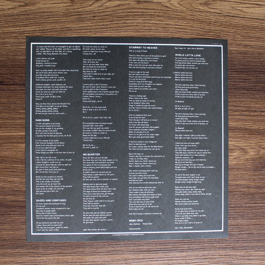 Led Zeppelin - The Song Remains The Same Japan Vinyl