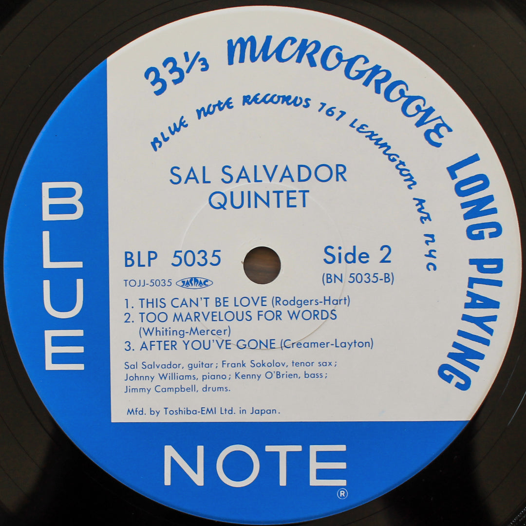 Sal Salvador Quintet - Sal Salvador Quintet (10'' Plak) Japan Vinyl