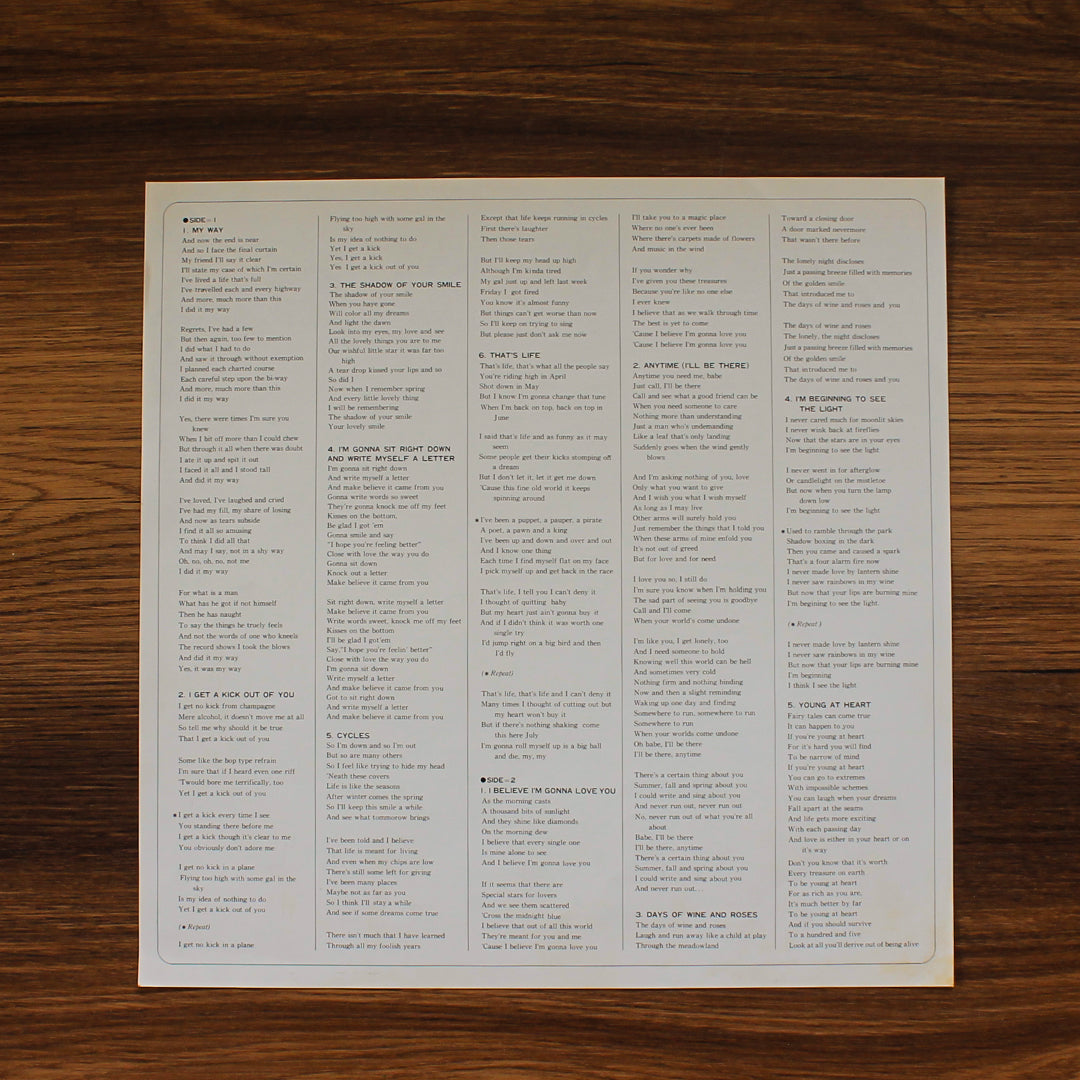 Frank Sinatra - Greatest Hits Japan Vinyl