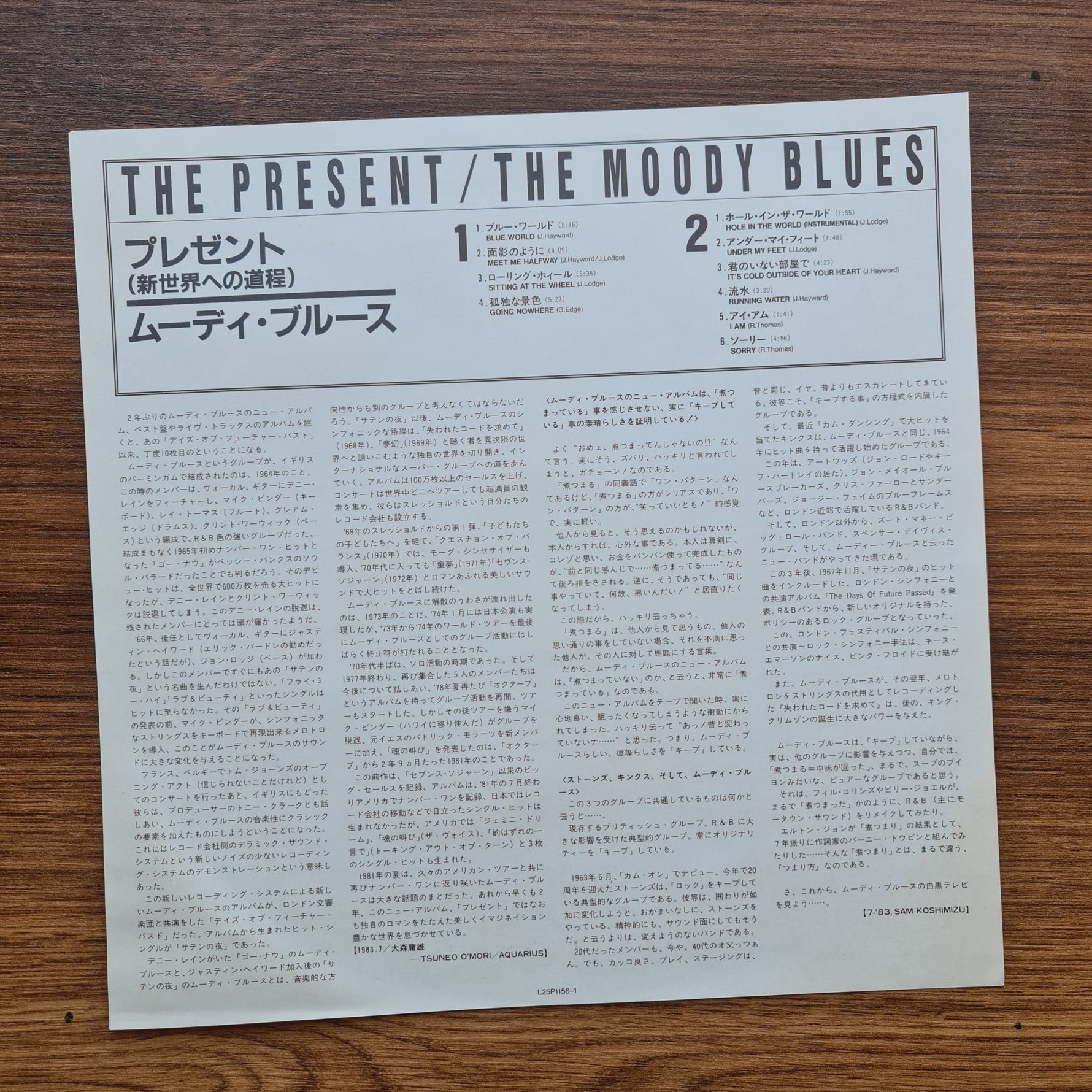 The Moody Blues – The Present 33'lük LP PLAK Japan Vinyl