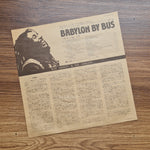 Bob Marley &amp; The Wailers – Babylon By Bus 33'lük LP PLAK Japan Vinyl