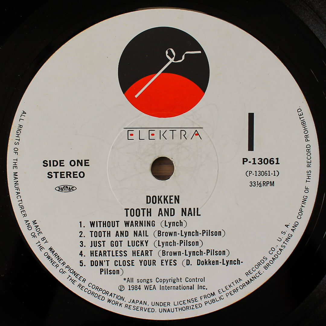 Dokken - Tooth And Nail 33'lük LP PLAK Japan Vinyl