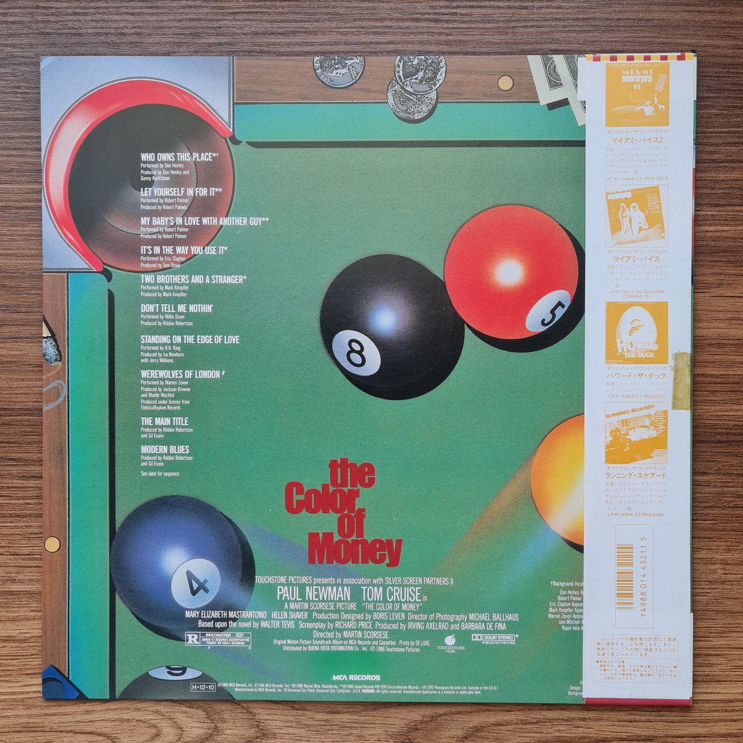 "The Color Of Money" - The Original Motion Picture Soundtrack 33'lük LP PLAK Japan Vinyl