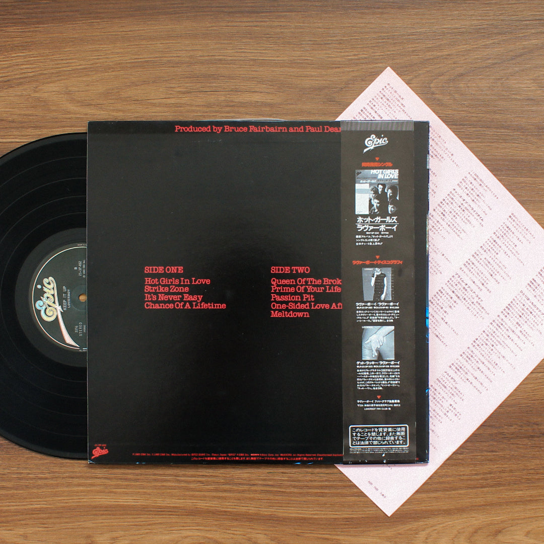 Loverboy - Keep It Up 33'lük LP PLAK Japan Vinyl