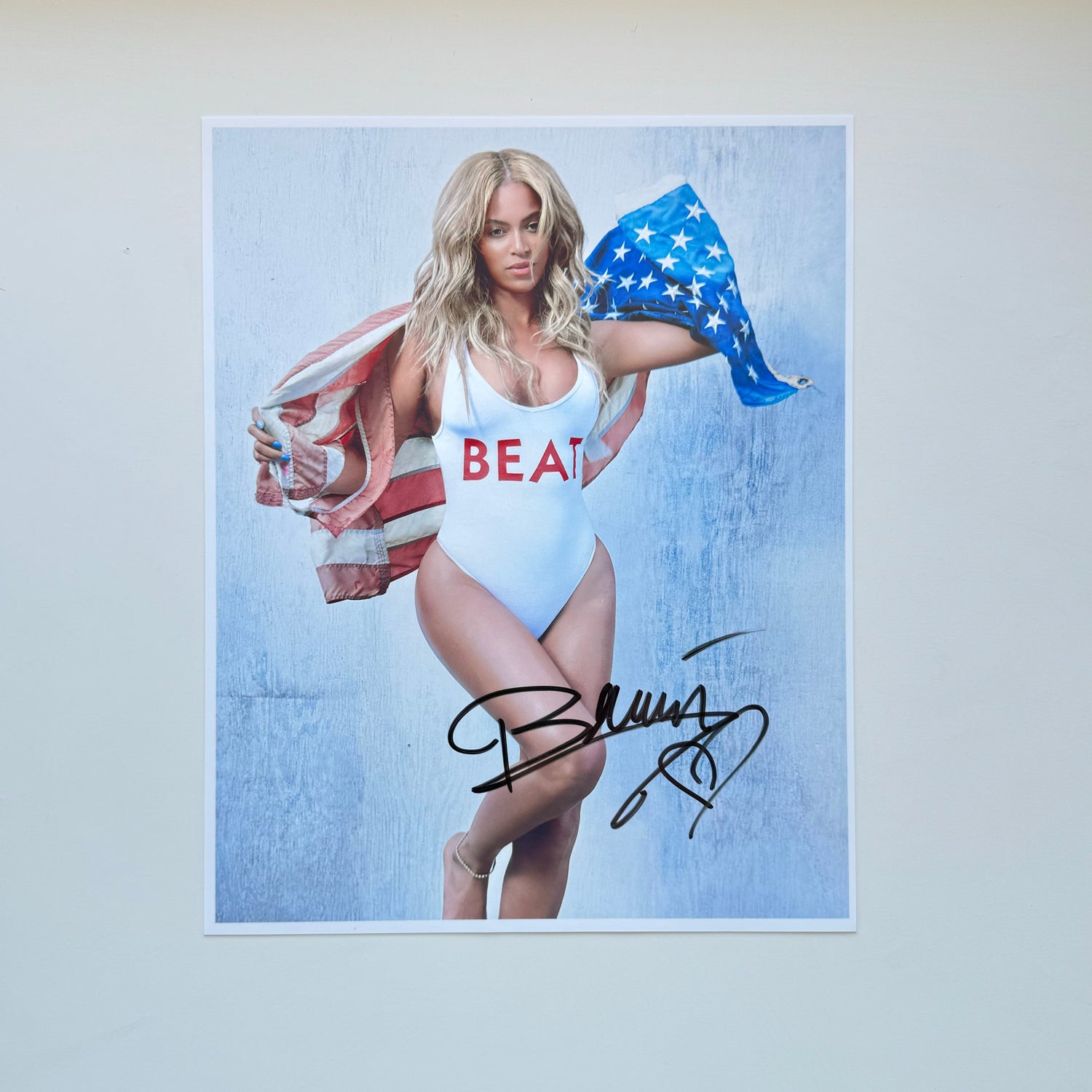 Beyonce 21x26 cm Boyutunda El İmzalı Fotoğraf (Ömür Boyu COA) Japan Vinyl