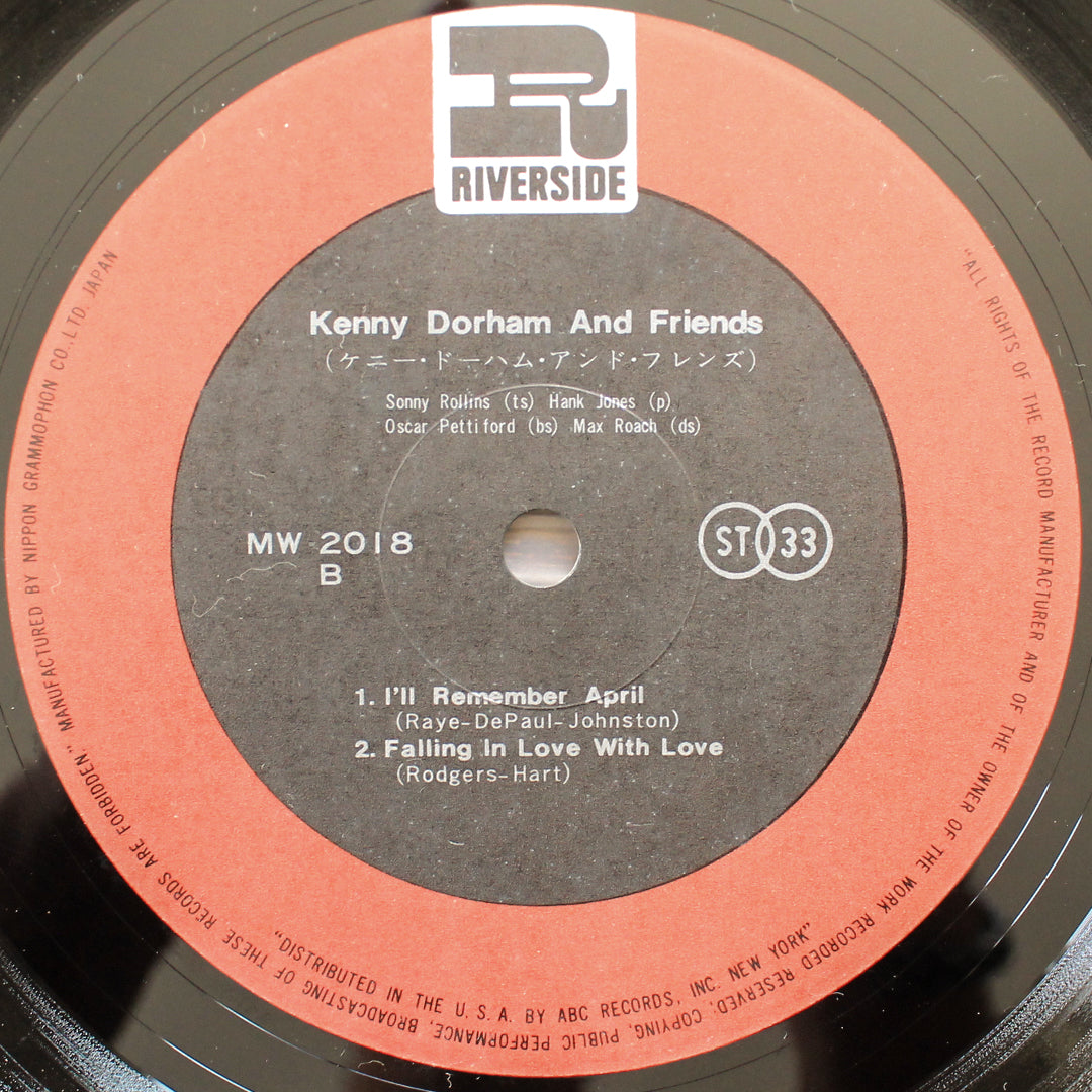 Kenny Dorham With Cannonball Adderley & Sonny Rollins - Kenny Dorham And Friends 33'lük LP PLAK Japan Vinyl