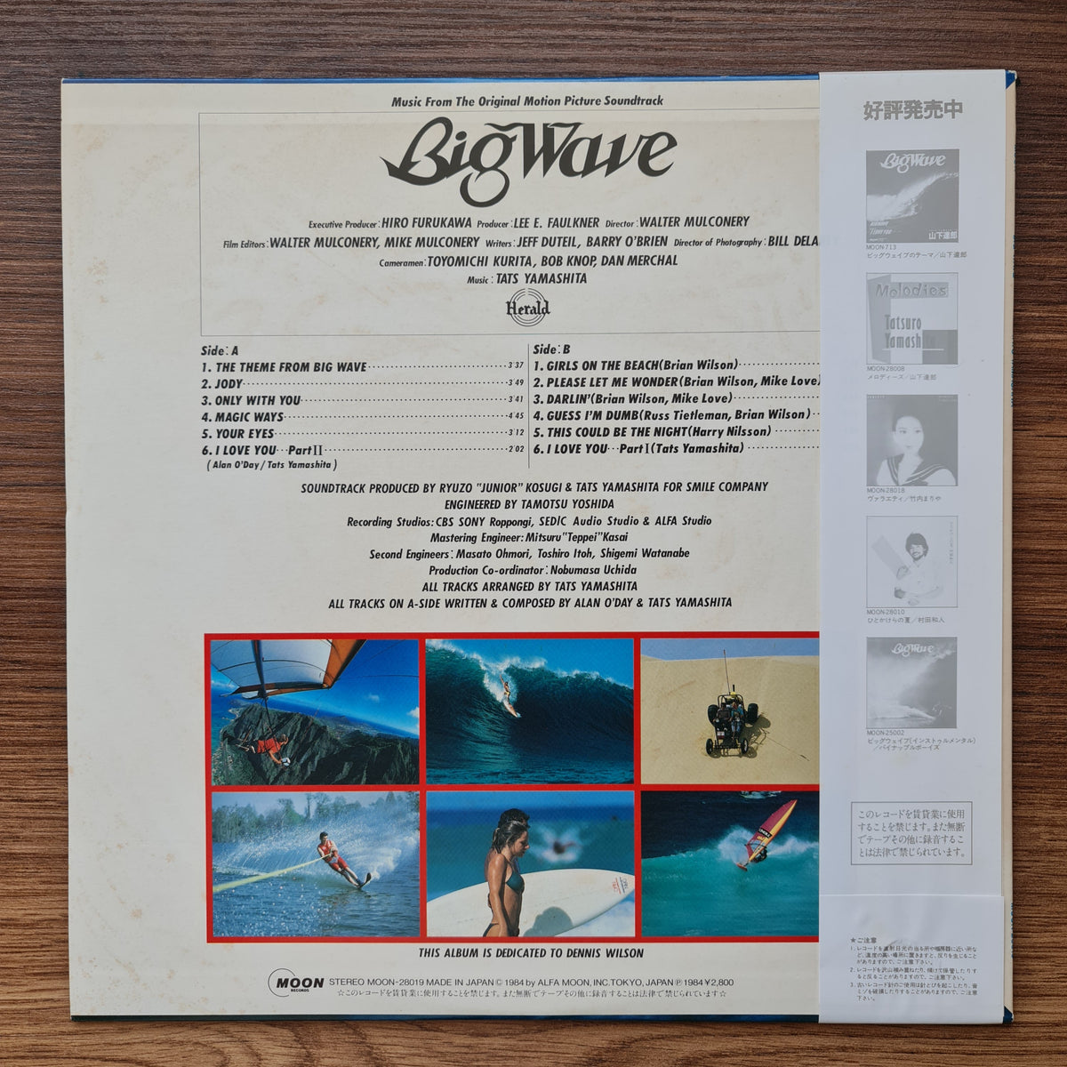Tatsuro Yamashita - Big Wave 33'lük LP PLAK Japan Vinyl
