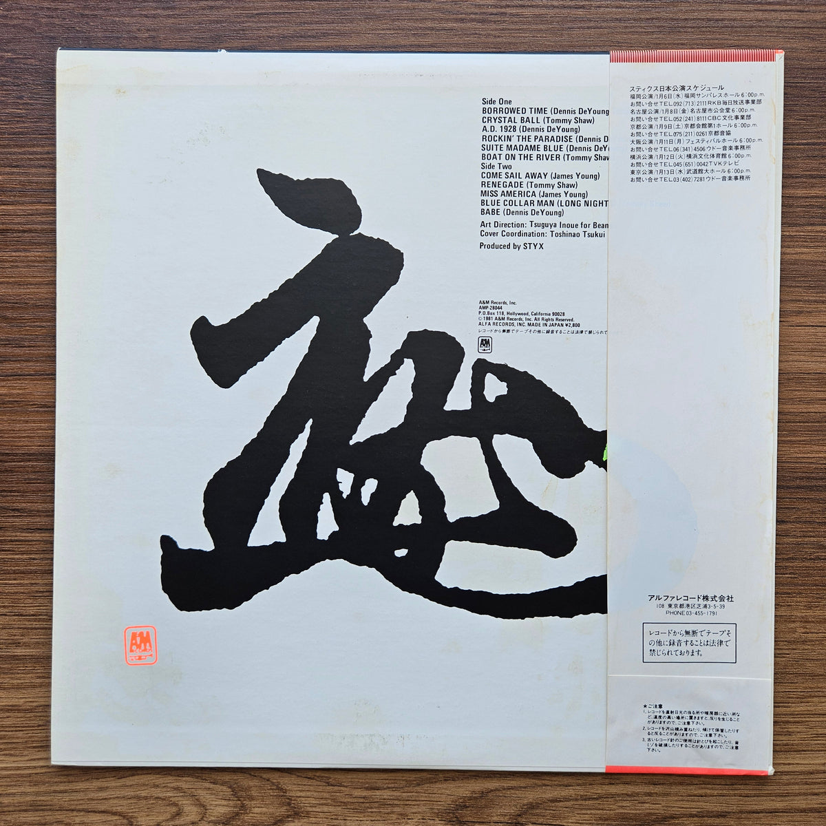 Styx – Reppoo 33'lük LP PLAK Japan Vinyl