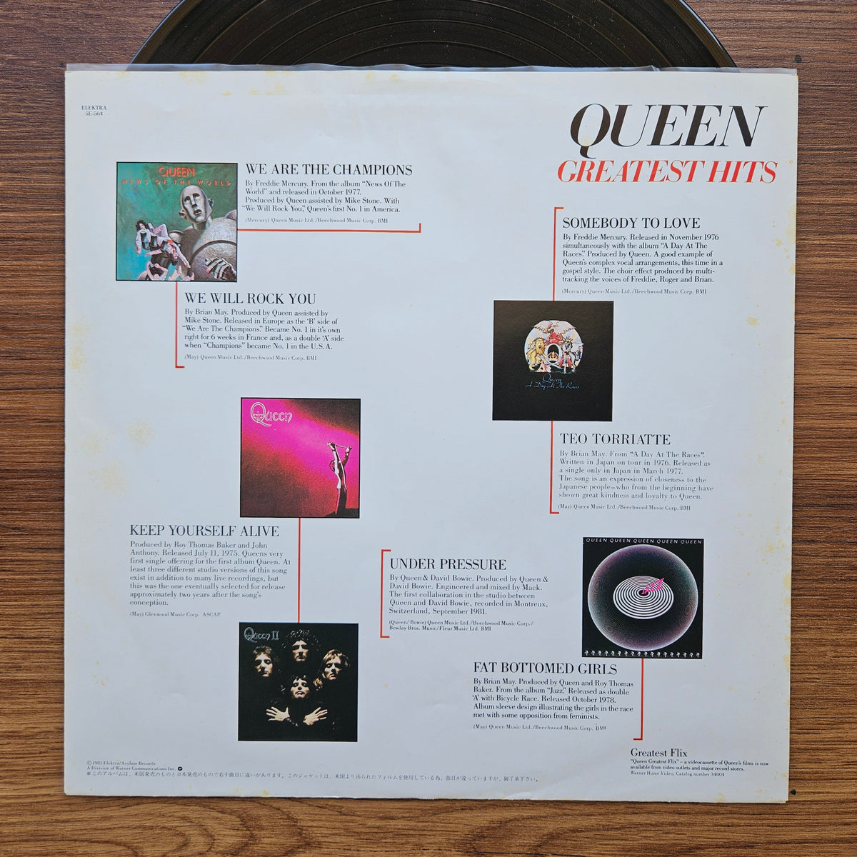 Queen – Greatest Hits 33'lük LP PLAK Japan Vinyl