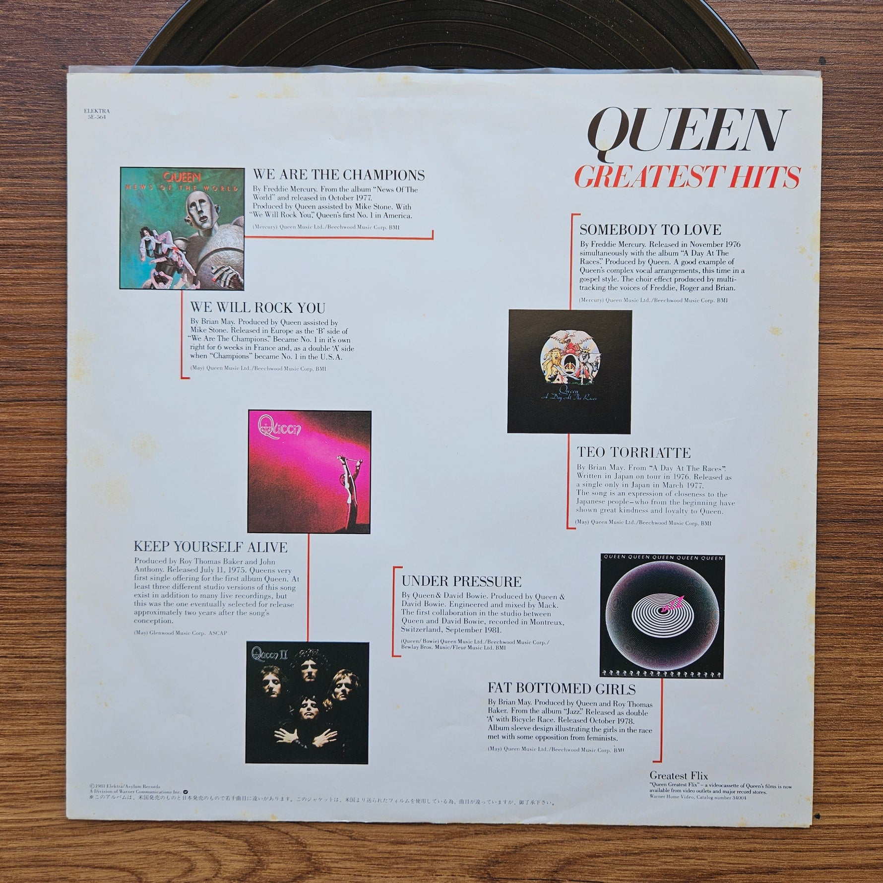 Queen – Greatest Hits 33'lük LP PLAK Japan Vinyl