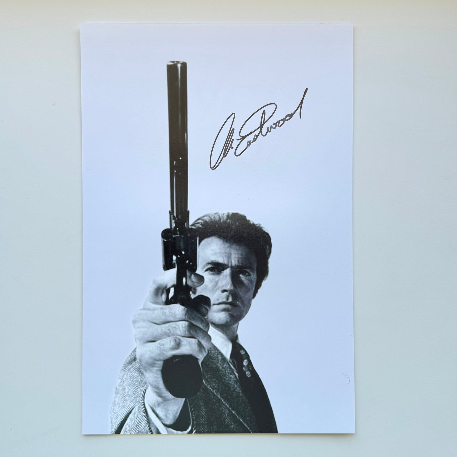 Clint Eastwood 20x30 cm Boyutunda El İmzalı Fotoğraf (Ömür Boyu COA) Japan Vinyl