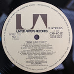 Some Like It Hot Soundtrack 33'lük LP PLAK Japan Vinyl