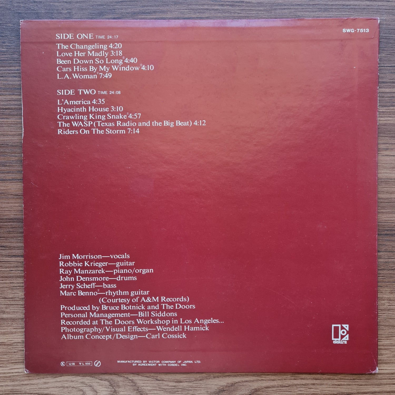 The Doors – L.A. Woman 33'lük LP PLAK Japan Vinyl