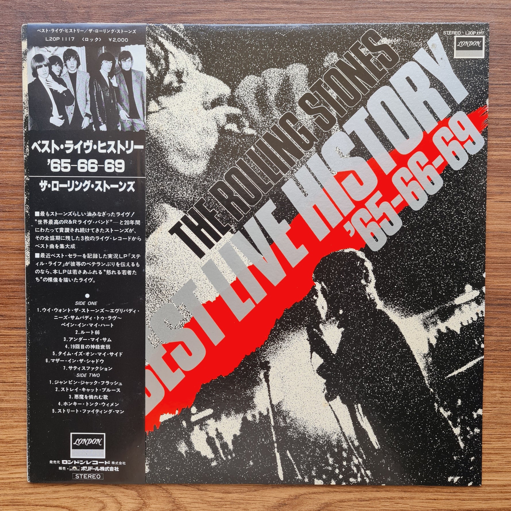 Rolling Stones – The Best Live History '65-66-69 33'lük LP PLAK Japan Vinyl