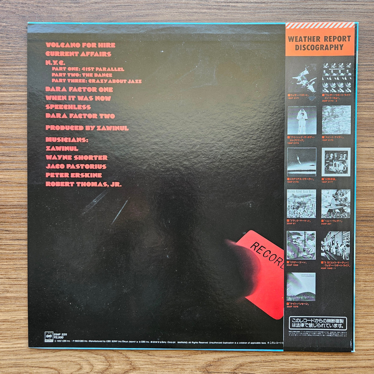 Weather Report – Weather Report 33'lük LP PLAK Japan Vinyl