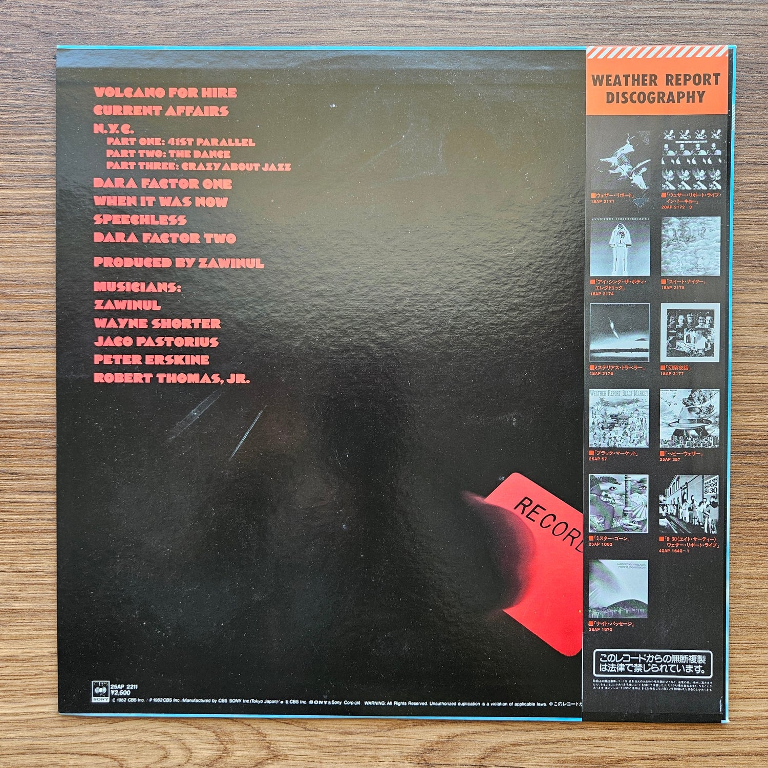 Weather Report – Weather Report 33'lük LP PLAK Japan Vinyl