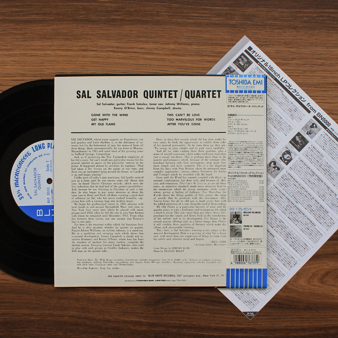 Sal Salvador Quintet - Sal Salvador Quintet (10'' Plak) Japan Vinyl
