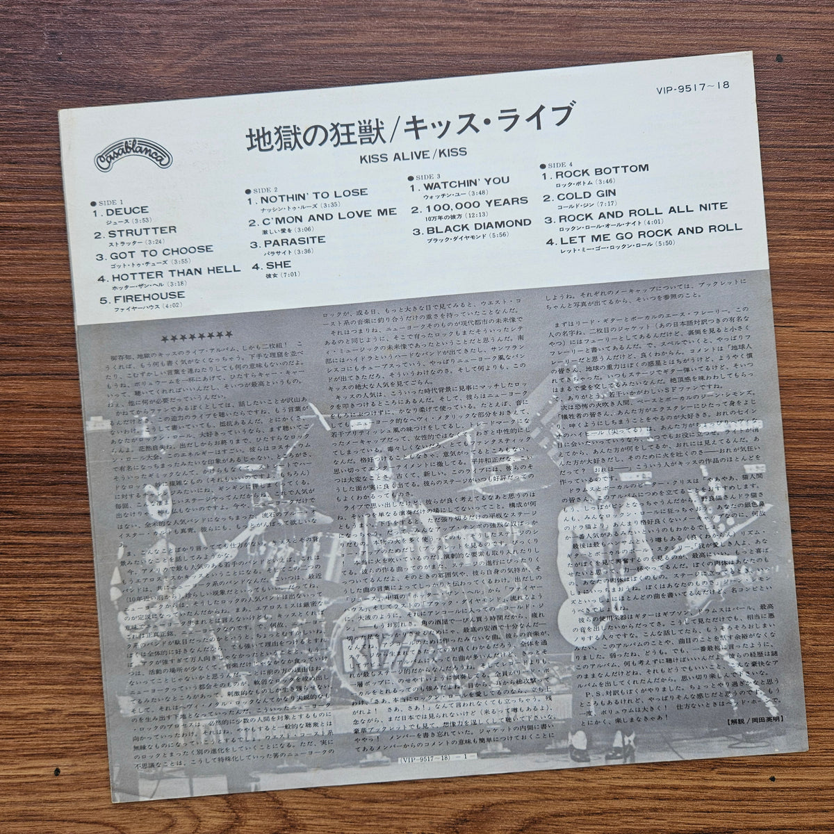 Kiss – Alive! 33'lük LP PLAK Japan Vinyl