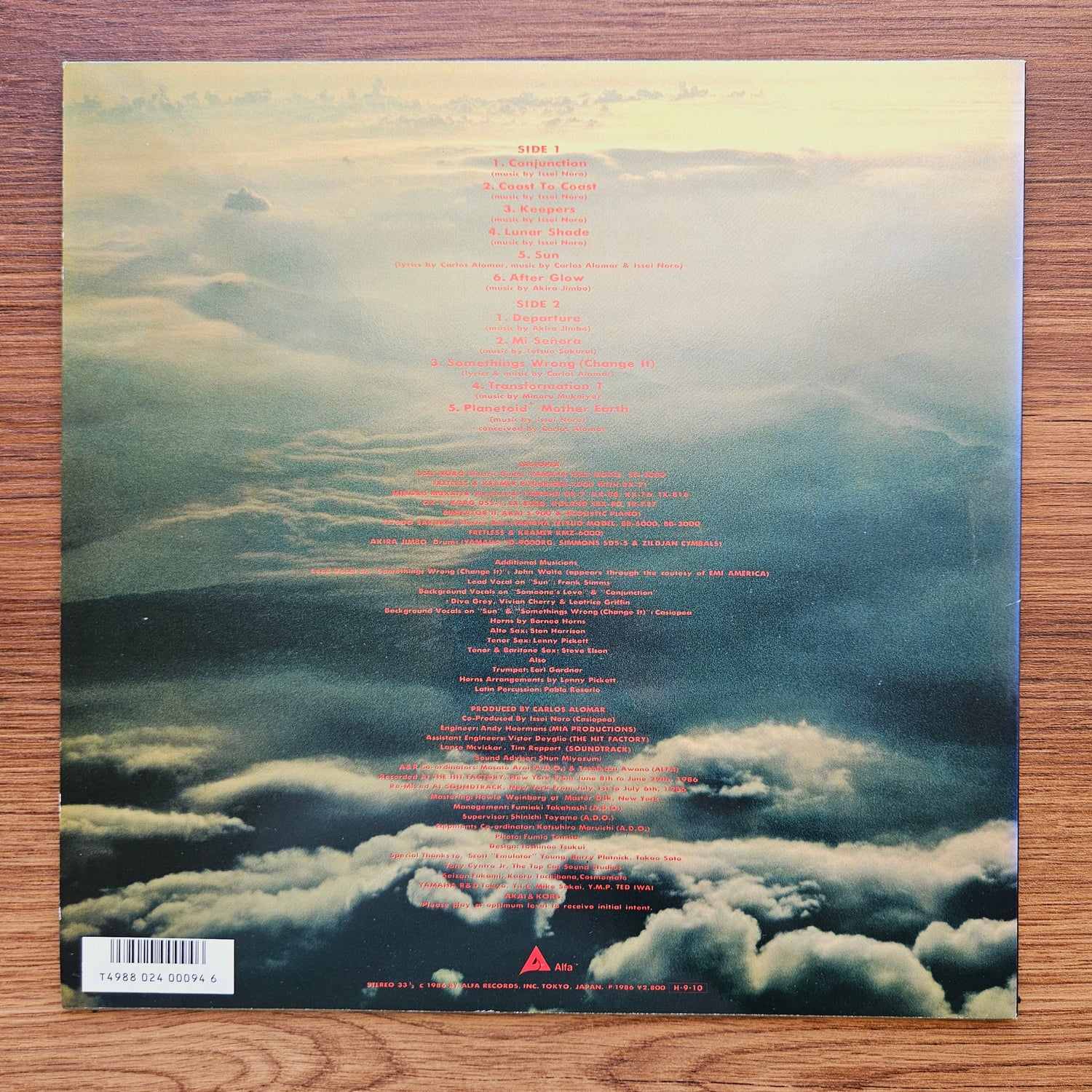 Casiopea - Sun Sun 33'lük LP PLAK Japan Vinyl