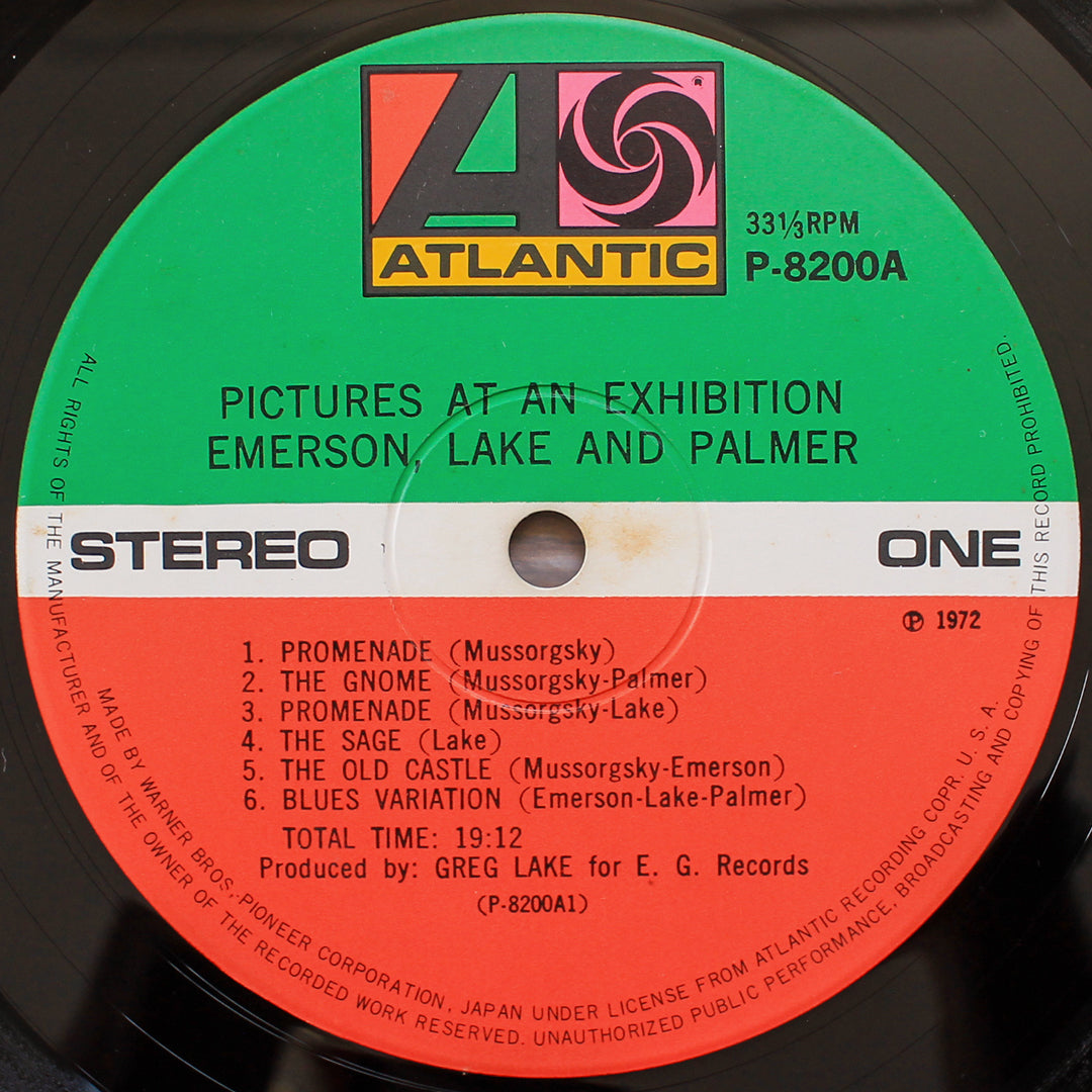 Emerson, Lake & Palmer - Pictures At An Exhibition Japan Vinyl