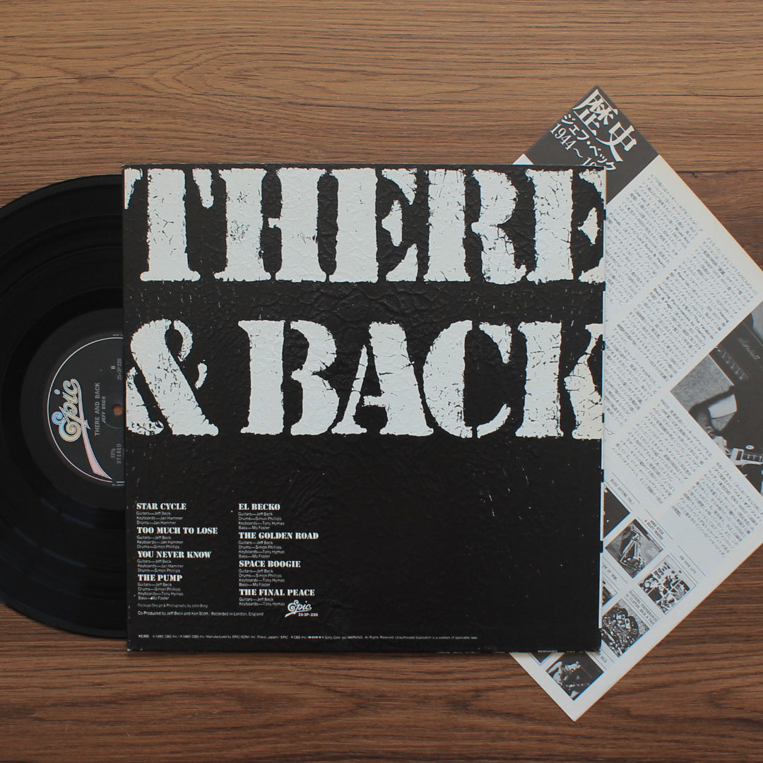 Jeff Beck - There & Back 33'lük LP PLAK Japan Vinyl