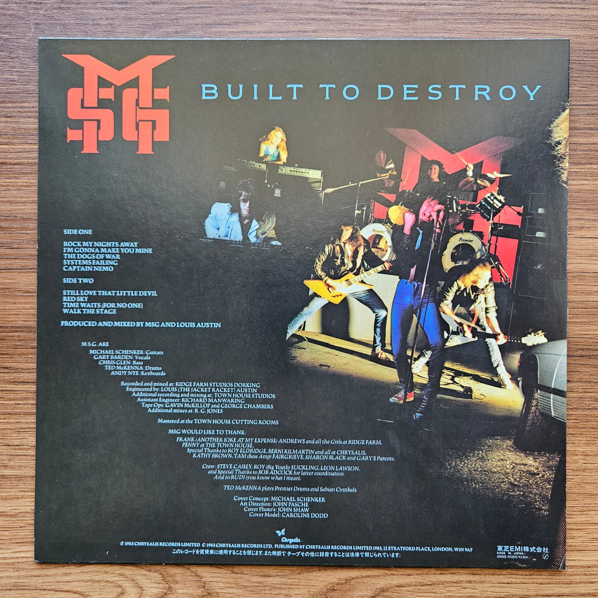 The Michael Schenker Group – Built To Destroy 33'lük LP PLAK Japan Vinyl