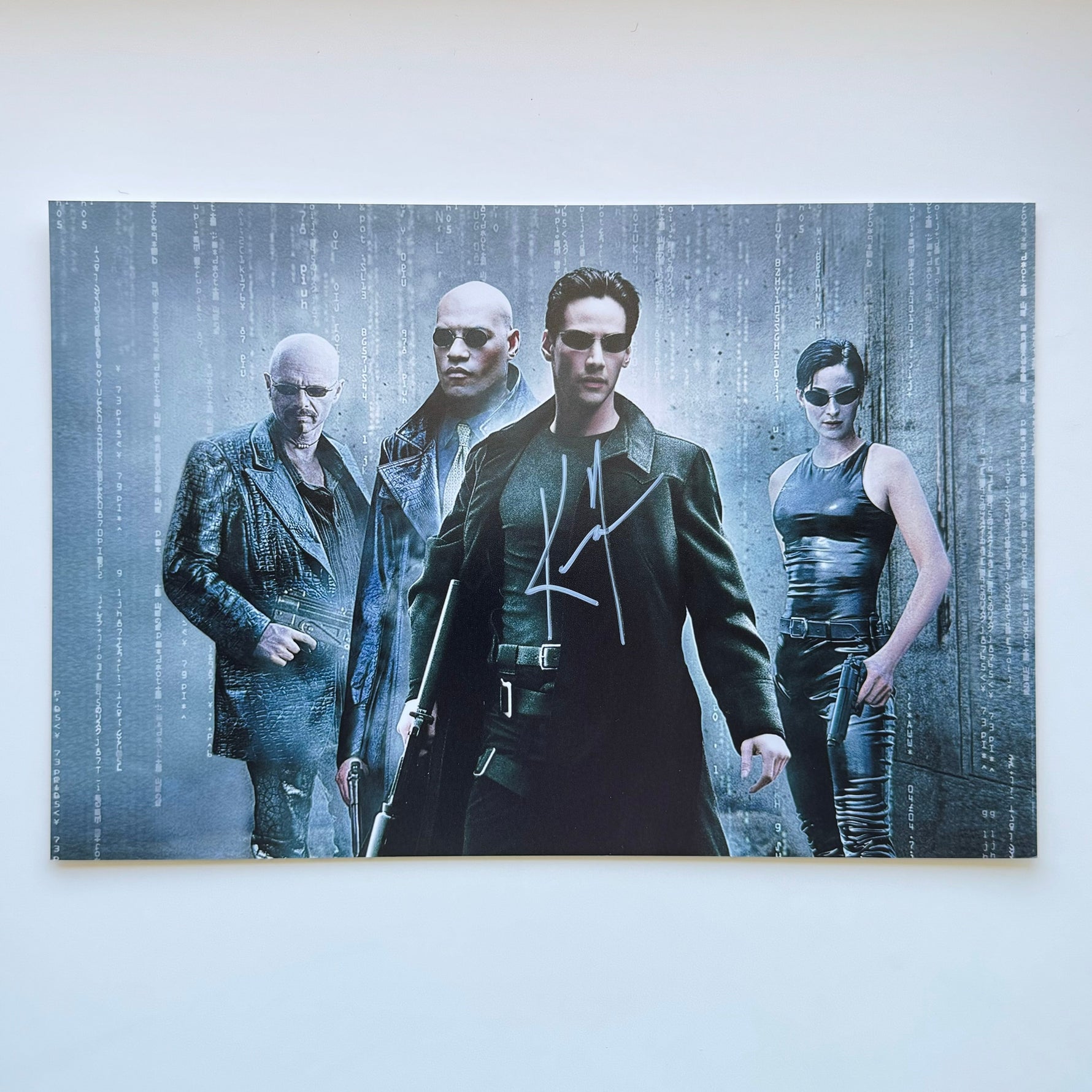 Keanu Reeves The Matrix 20x30 cm Boyutunda El İmzalı Fotoğraf (Ömür Boyu COA) Japan Vinyl