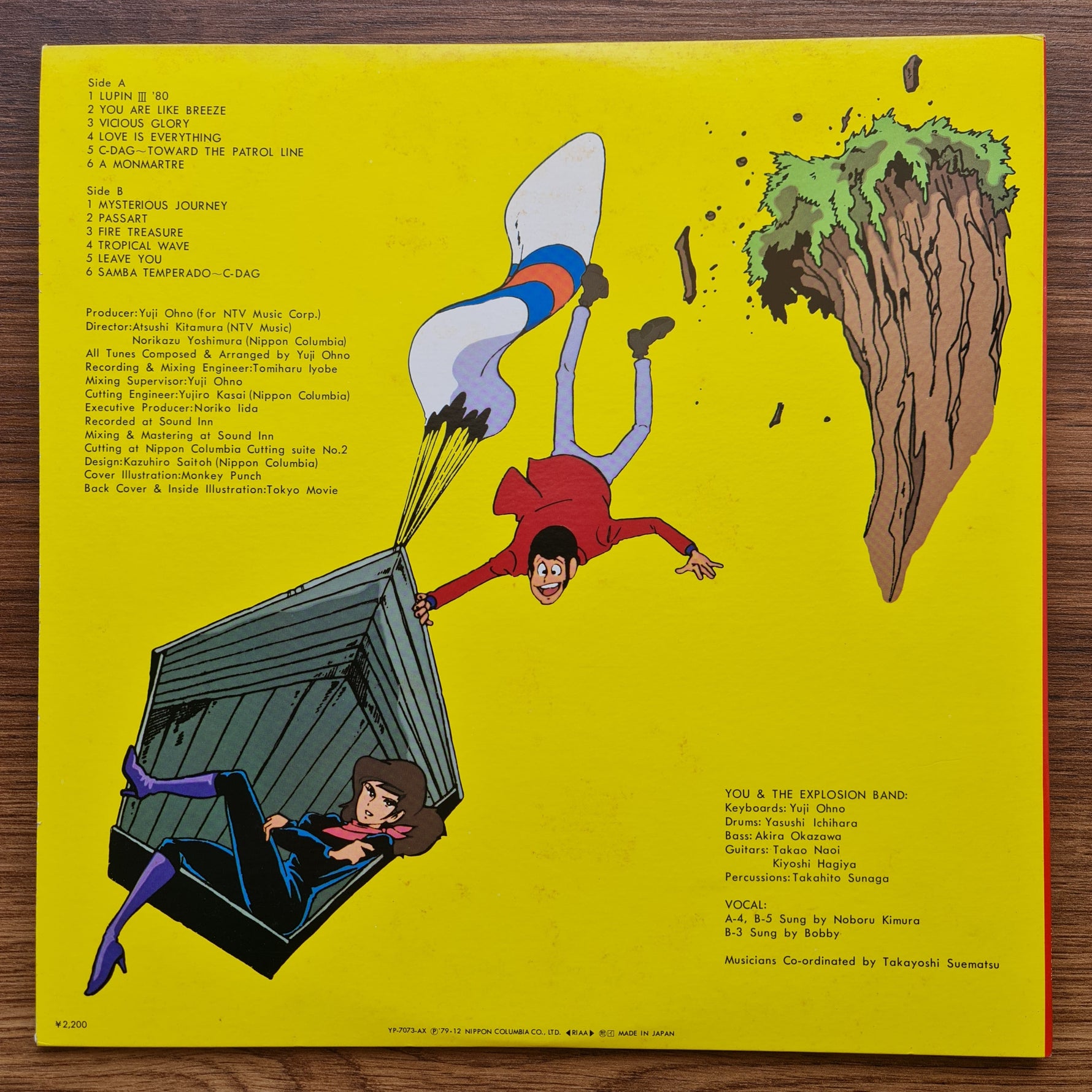 Lupin The 3rd Original Soundtrack 33'lük LP PLAK Japan Vinyl