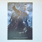 Henry Cavill & Ben Affleck 20x30 cm Boyutunda El İmzalı Fotoğraf (Ömür Boyu COA) Japan Vinyl