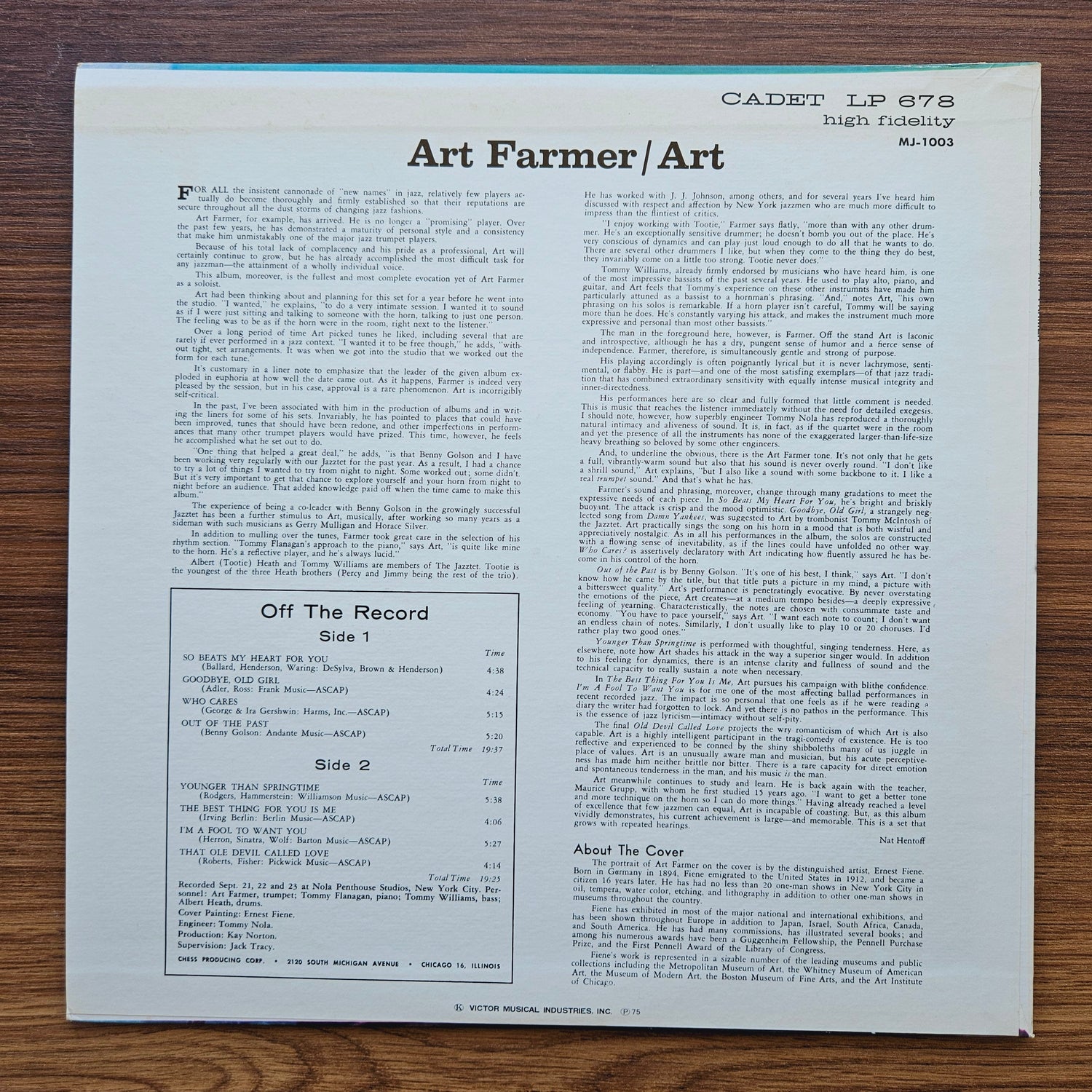 Art Farmer – Art 33'lük LP PLAK Japan Vinyl