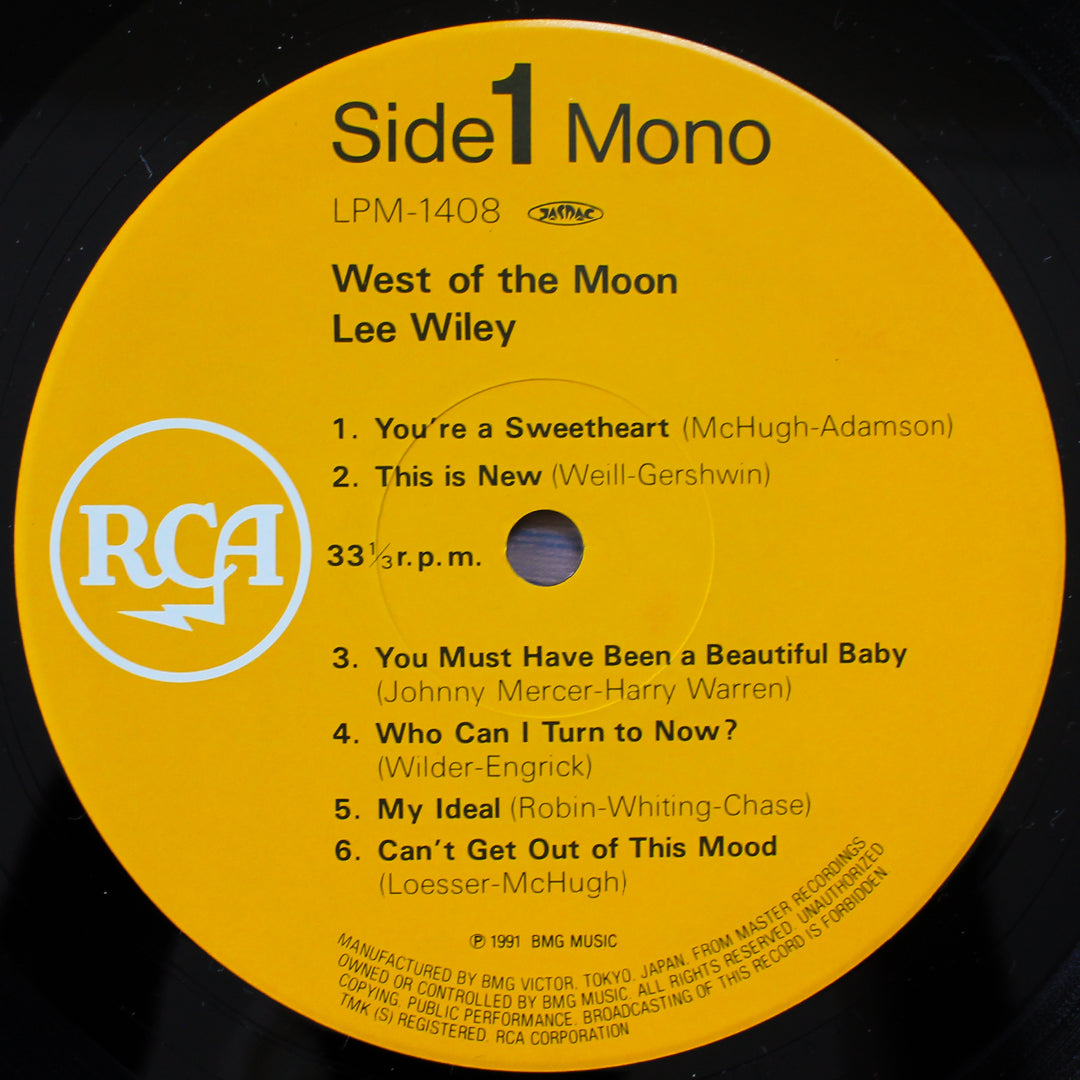 Lee Wiley - West Of The Moon 33'lük LP PLAK Japan Vinyl