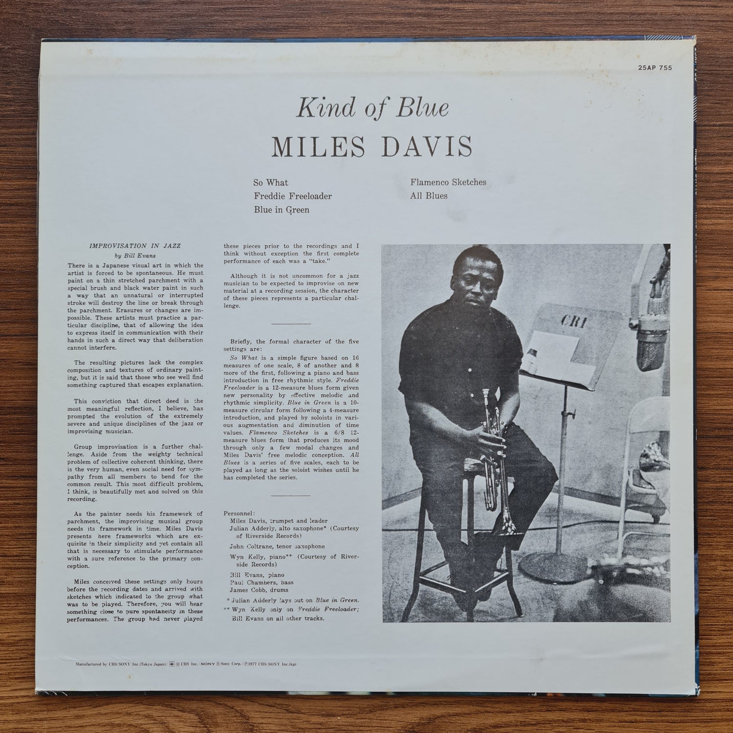 Miles Davis – Kind Of Blue 33'lük LP PLAK Japan Vinyl